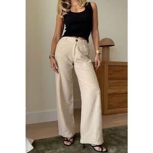 NA-KD Linen Wide Leg Pants Women’s Size 38